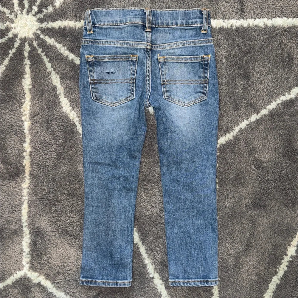 Distressed Denim Blue Jeans, Size 4 kids